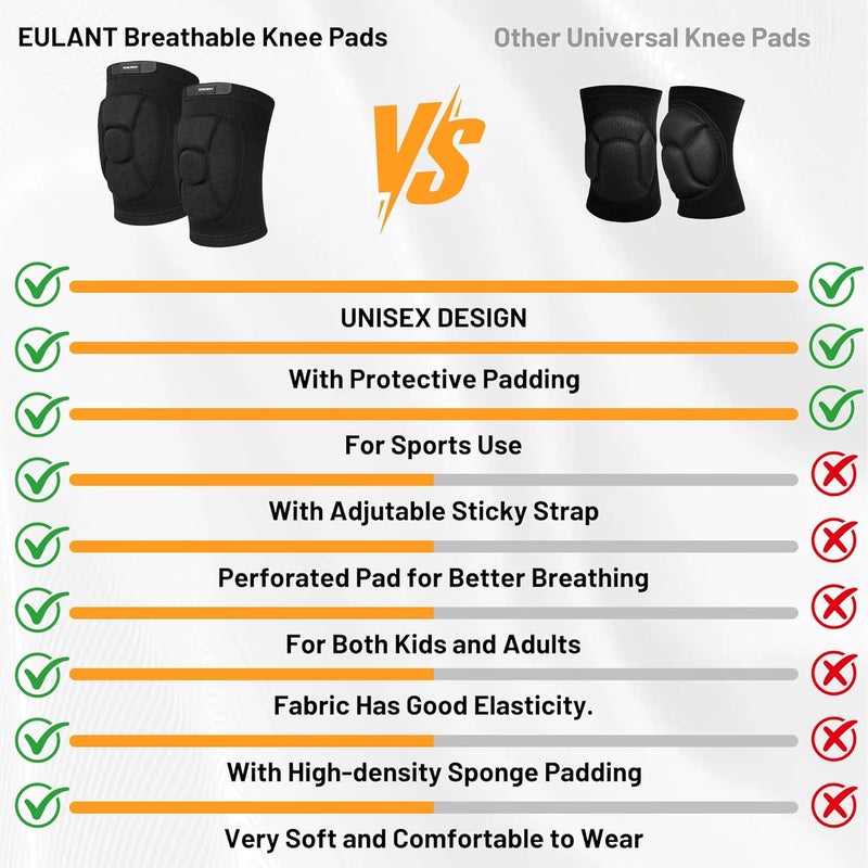 EULANT Knee Pads for Kids and Adult,Non-Slip and Thickening Anti-Collision Sports Protection Knee Pad,Kneepads with Thick EVA Foam Padding for Volleyball Basketball Wresting Sport Dancing - Image 4